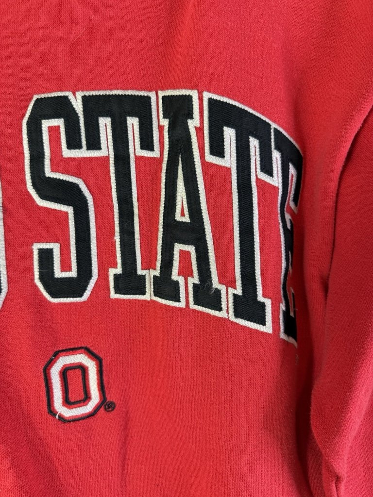 Vintage 90s Ohio State Crewneck Sweatshirt Faded Red — image 5 of 8